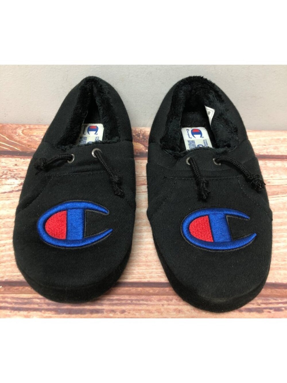 Champion Unisex Boys Girls 6 Y University Lounge Comfort Black Slippers Shoes